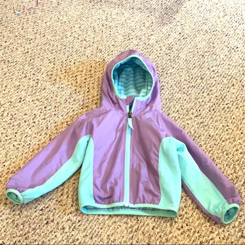 North Face Purple and Turqouise Reversible Jacket